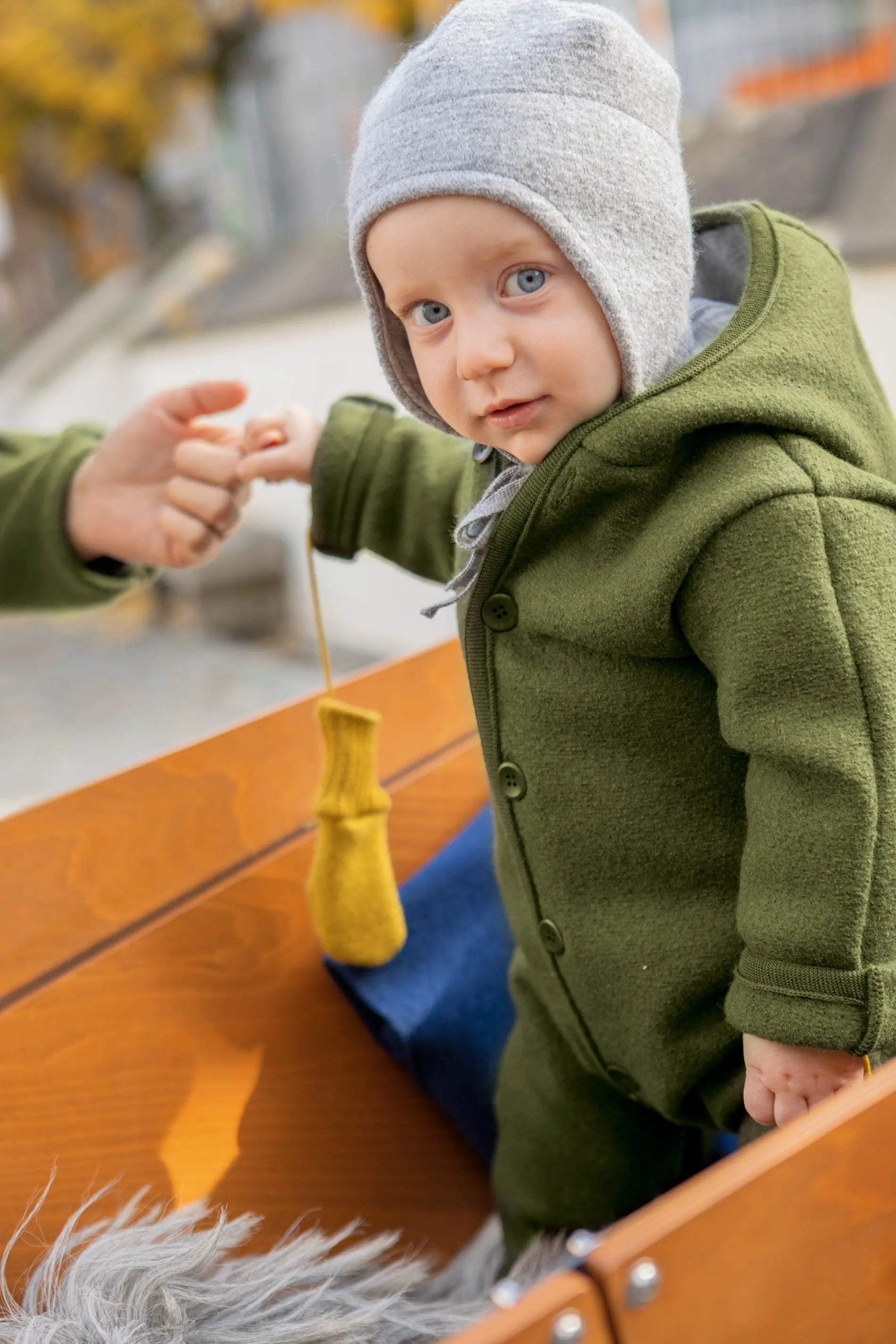 Baby/Toddler Boiled Wool Overalls with Hood by Disana from Woollykins
