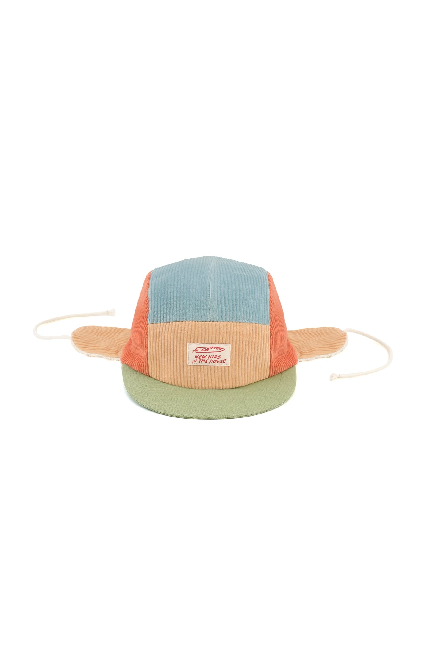 Corduroy 5-Panel Winter Cap with Ear Flap