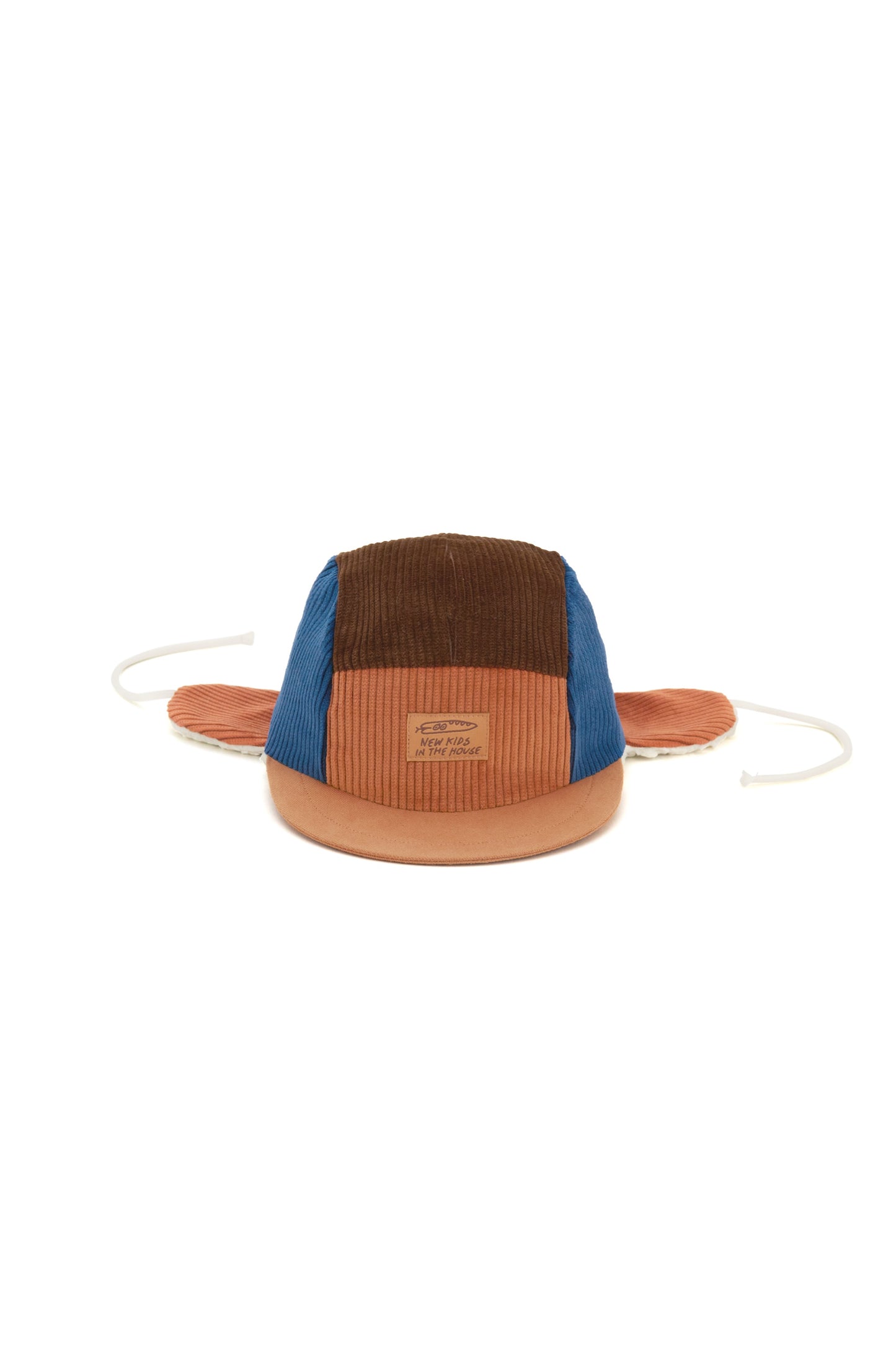 Corduroy 5-Panel Winter Cap with Ear Flap