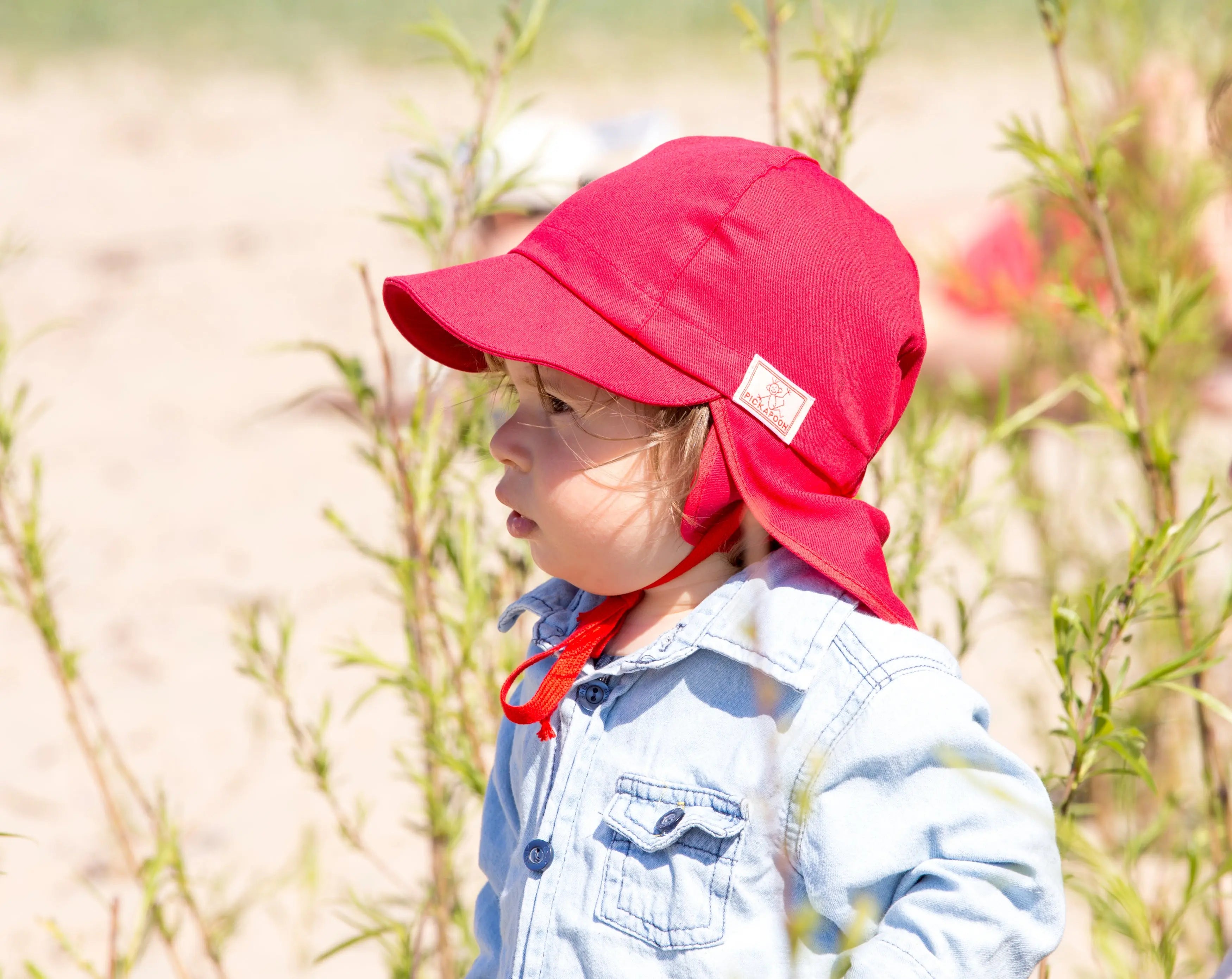 Pickapooh Best Organic Cotton Baby Sun Hat UV Protection 36 Red UV 80