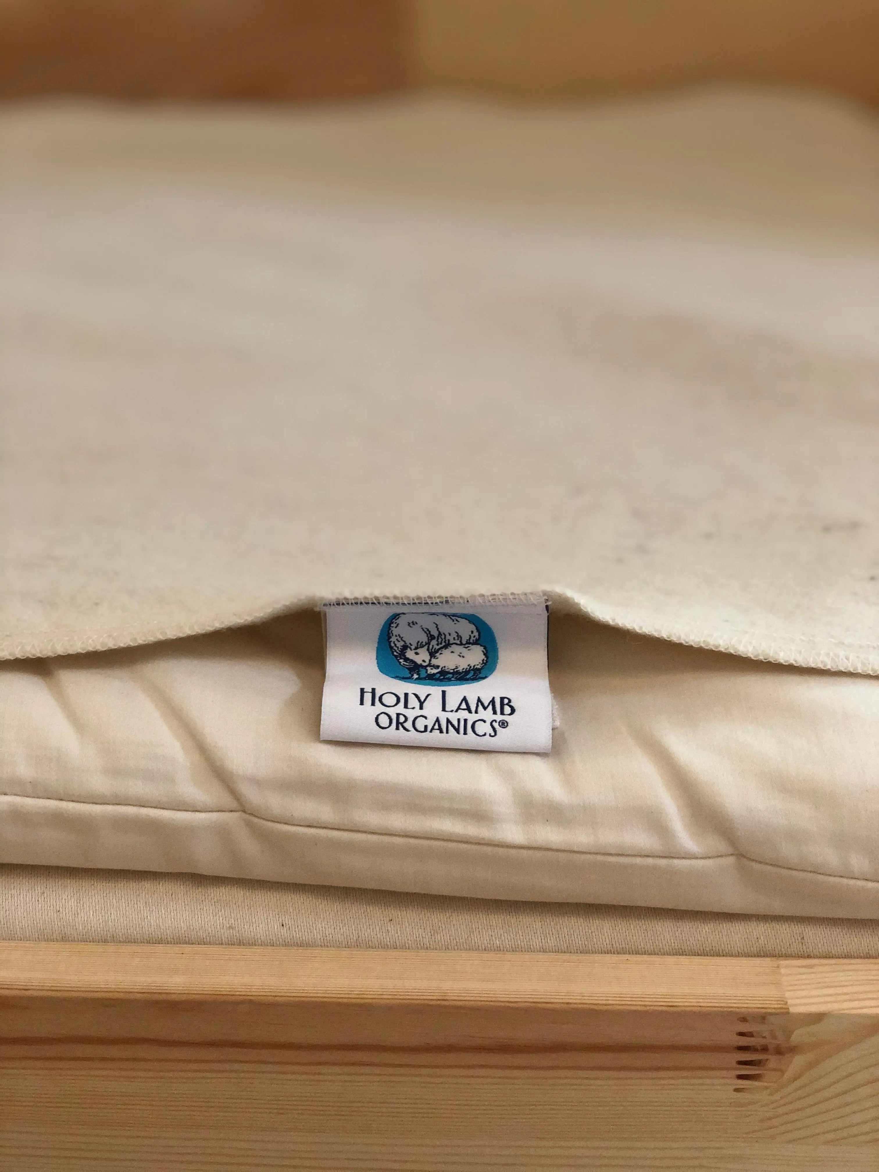 Crib size Wool Mattress Protector - puddle pad top